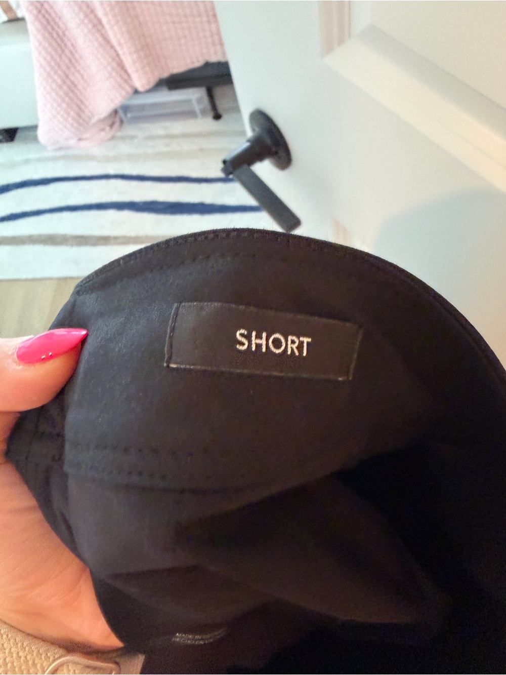White House Black Market Black Shorts with Metal Ring Detail - Picture 8 of 9